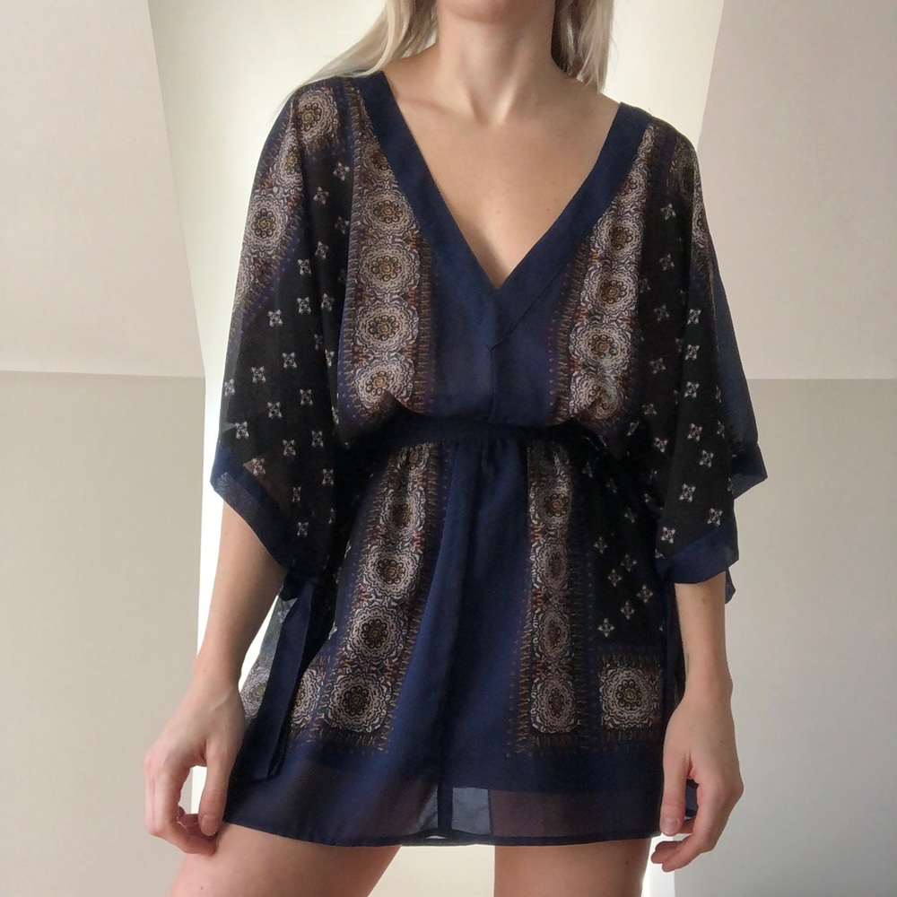 Wide Sleeve Tunic Dress